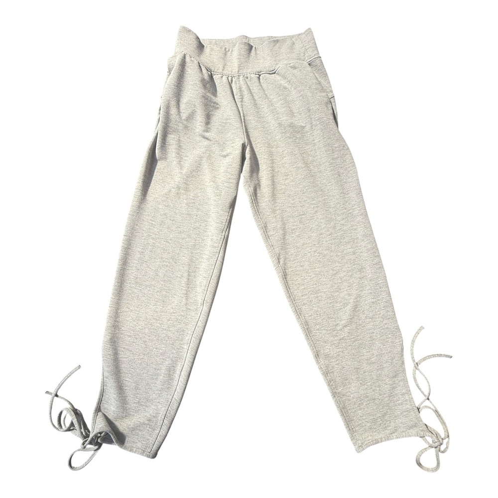 Lululemon Joggers Womens 4 Gray High Rise Ankle Tie Cuff Athleisure Pockets